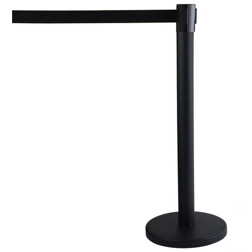 Image of Tatco 16600 Economy Crowd Control, Assorted Materials, 14" x 35" x 9 ft 6", Black, 2/Carton