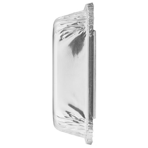 Image of HFA® 2045-00-500 Three-Compartment Oblong Food Container, 24 oz, 6.38 x 1.47 x 8, Silver, Aluminum, 500/Carton