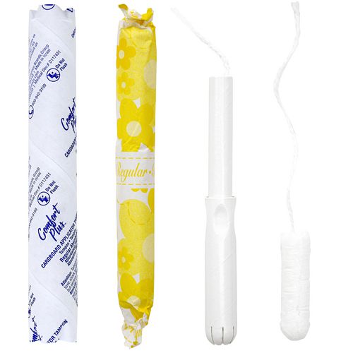 Image of HOSPECO® CPCR200 Comfort Plus Cardboard Applicator Tampon Vended Tube, Regular Absorbency, 200/Carton