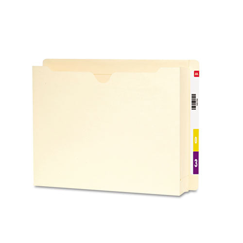 Image of Smead 76910 Heavyweight End Tab File Jacket With 2" Expansion, Straight Tab, Letter Size, Manila, 25/box