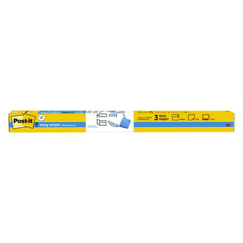 Image of Post-it® FWS4X3 Easy Erase Permanent Marker Whiteboard Surface, Laminate Film, 48" x 36", White