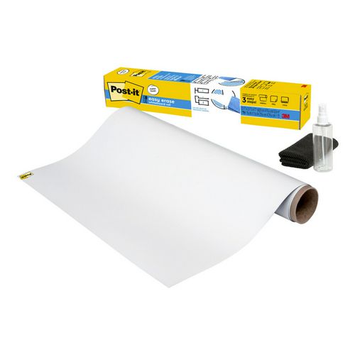 Image of Post-it® FWS3X2 Easy Erase Permanent Marker Whiteboard Surface, Laminate Film, 36" x 24", White