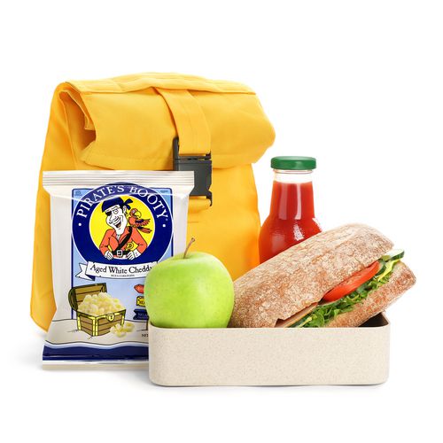 Image of Pirate's Booty® 810128792103 Natural Aged White Cheddar Baked Corn Puffs, 0.5 oz Bag, 36/Box, 2 Boxes/Carton