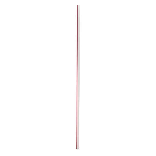 Image of Boardwalk® BWKGST1025RW Wrapped Giant Straws, 10.25", Polypropylene, Red/White Striped, 300/Pack, 4 Packs/Carton