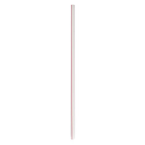 Image of Boardwalk® BWKJSTW1025RW Wrapped Jumbo Straws, 10.25", Polypropylene, Red/White Striped, 500/Pack, 4 Packs/Carton