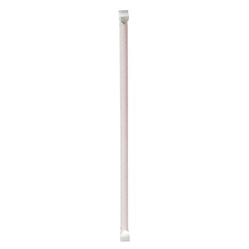 Image of Boardwalk® BWKJSTW1025RED Wrapped Jumbo Straws, 10.25", Polypropylene, Red, 500/Pack, 4 Packs/Carton