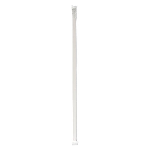 Image of Boardwalk® BWKJSTW1025RW Wrapped Jumbo Straws, 10.25", Polypropylene, Red/White Striped, 500/Pack, 4 Packs/Carton