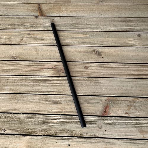 Image of Boardwalk® BWKGSTW775BK Wrapped Giant Straws, 7.75", Polypropylene, Black, 300/Pack, 24 Packs/Carton