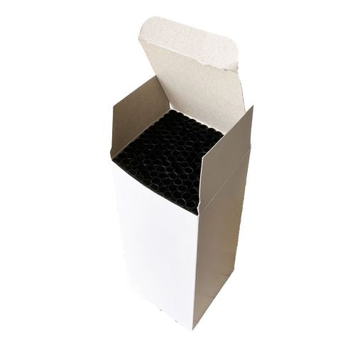Image of Boardwalk® BWKJSTUW775BK Jumbo Straws, 7.75", Polypropylene, Black, 250/Pack, 50 Packs/Carton