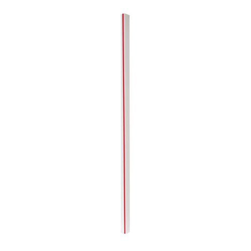 Image of Boardwalk® BWKGSTW775RW Wrapped Giant Straws, 7.75", Polypropylene, Red/White Striped, 300/Pack, 24 Packs/Carton