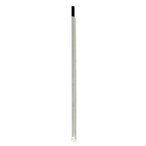 Image of Boardwalk® BWKJSTW1025BK Wrapped Jumbo Straws, 10.25", Polypropylene, Black, 500/Pack, 4 Packs/Carton