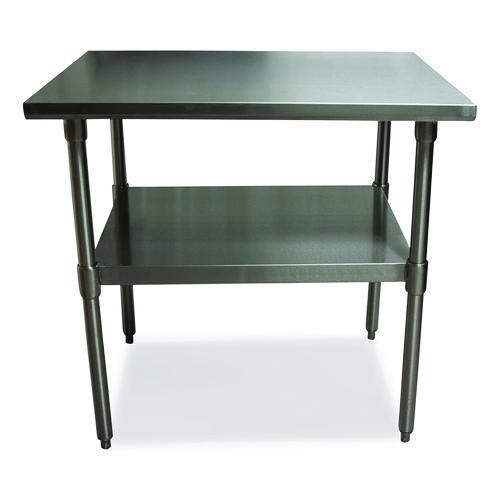 Image of BK Resources 2VT-3630 Stainless Steel Flat Top Work Tables, 36w x 30d x 36h, Silver, 2/Pallet