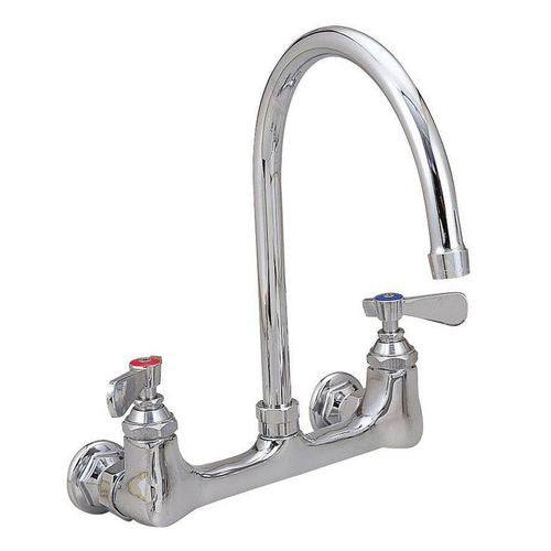Image of BK Resources BKF-W-3G-M WorkForce Standard Duty Faucet, 7.88" Height/3" Reach, Chrome-Plated Brass