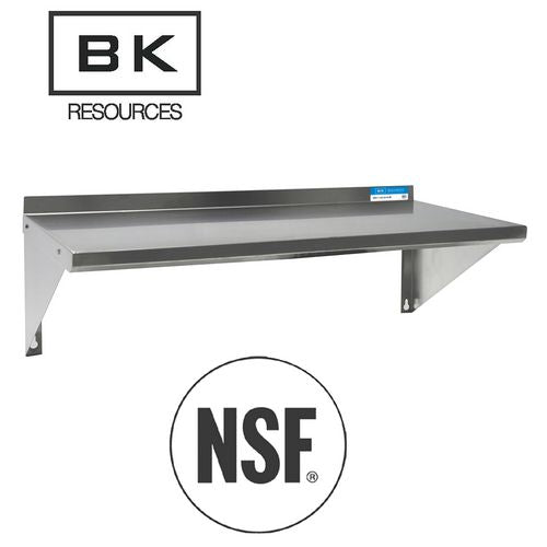 Image of BK Resources 2WSE-1624 Stainless Steel Economy Overshelf, 24w x 16d x 11.5h, Stainless Steel, Silver, 2/Pallet