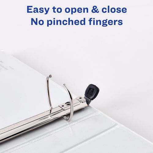Image of Avery® 79809 Heavy-Duty View Binder with DuraHinge and One Touch EZD Rings, 3 Rings, 1" Capacity, 11 x 8.5, Navy Blue, 12/Carton