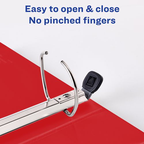 Image of Avery® 79170 Heavy-Duty View Binder with DuraHinge and One Touch EZD Rings, 3 Rings, 1" Capacity, 11 x 8.5, Red, 12/Carton