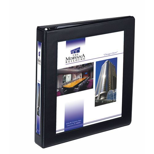 Image of Avery® 68054 Framed View Heavy-Duty Binders, 3 Rings, 1" Capacity, 11 x 8.5, Black, 12/Carton