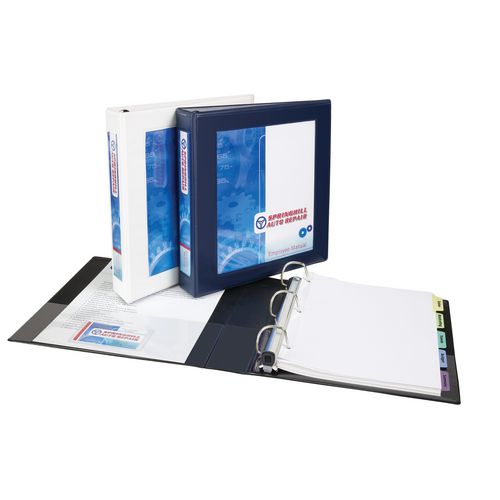 Image of Avery® 68054 Framed View Heavy-Duty Binders, 3 Rings, 1" Capacity, 11 x 8.5, Black, 12/Carton