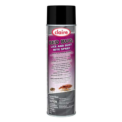 Image of Claire® 1000001197 Bed Bug Killer, 16 oz Aerosol Spray, 12/Carton
