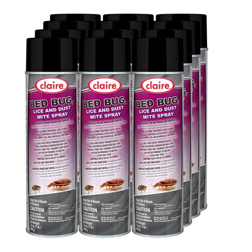 Image of Claire® 1000001197 Bed Bug Killer, 16 oz Aerosol Spray, 12/Carton
