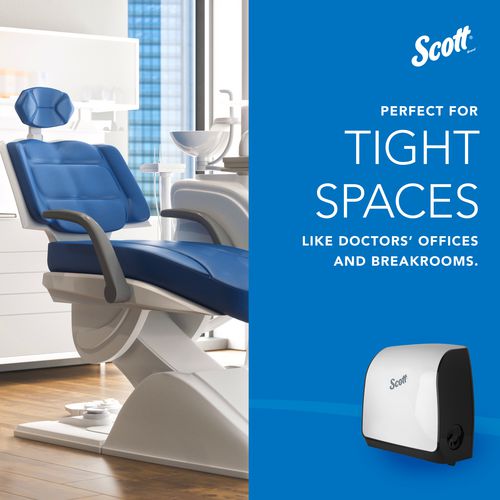 Image of Scott® 47091 Slimroll Manual Towel Dispenser, 12.65 x 13.02 x 7.18, White