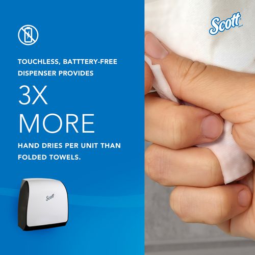 Image of Scott® 47091 Slimroll Manual Towel Dispenser, 12.65 x 13.02 x 7.18, White