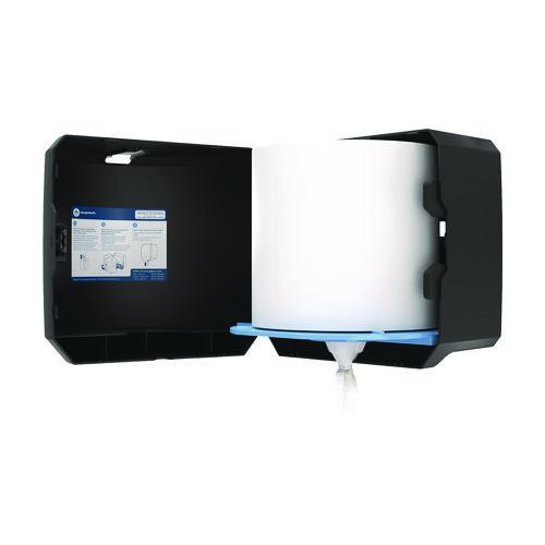 Image of Georgia Pacific® Professional 58201B SofPull CenterPull Hand Towel Dispenser, 10.13 x 10.58 x 11.33, Black
