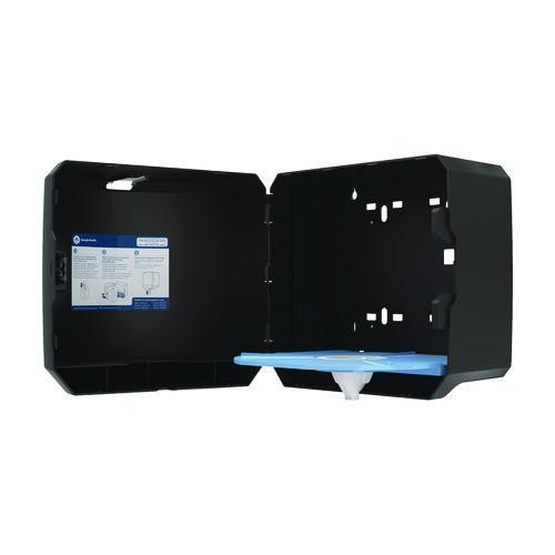 Image of Georgia Pacific® Professional 58201B SofPull CenterPull Hand Towel Dispenser, 10.13 x 10.58 x 11.33, Black