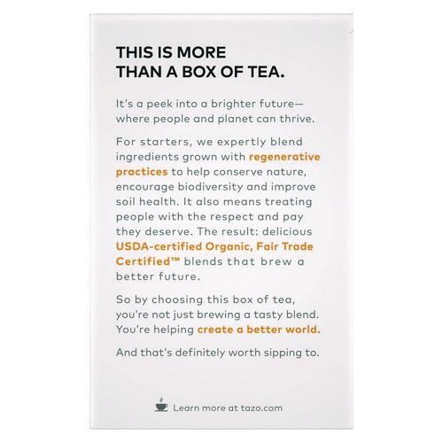 Image of Tazo® 10794522003058 Tea Bags, Organic Chai, 16/Box, 6 Boxes/Carton