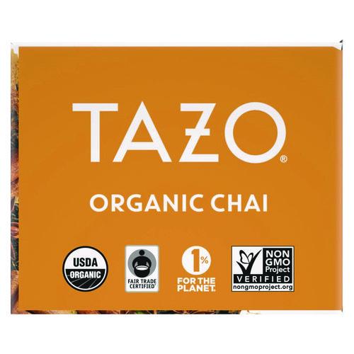Image of Tazo® 10794522003058 Tea Bags, Organic Chai, 16/Box, 6 Boxes/Carton
