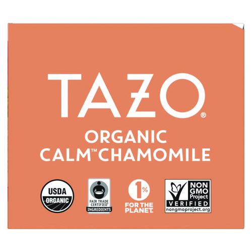 Image of Tazo® 10794522003546 Tea Bags, Organic Calm Chamomile, 16/Box, 6 Boxes/Carton