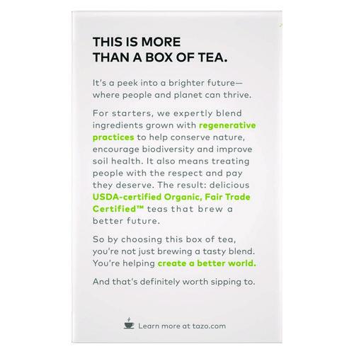 Image of Tazo® Tea Bags, Organic Zen, 16/Box, 6 Boxes/Carton