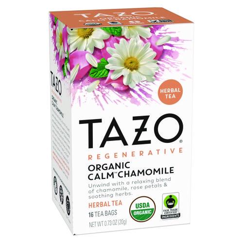 Image of Tazo® 10794522003546 Tea Bags, Organic Calm Chamomile, 16/Box, 6 Boxes/Carton