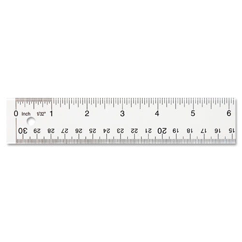 Image of Westcott® 10562 Clear Flexible Acrylic Ruler, Standard/metric, 12" Long, Clear