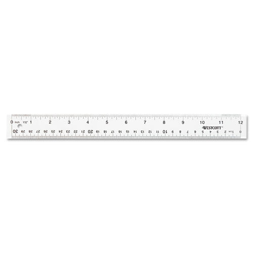 Image of Westcott® 10562 Clear Flexible Acrylic Ruler, Standard/metric, 12" Long, Clear