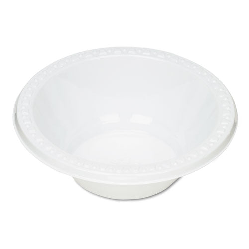 Image of Tablemate® 12244WH Plastic Dinnerware, Bowl, 12 oz, White, 125/Pack