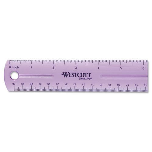 Image of Westcott® 12975 12" Jewel Colored Ruler, Standard/metric, Plastic