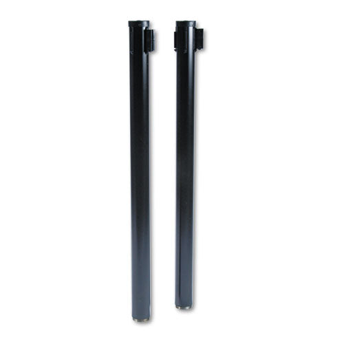 Image of Tatco 11611 Adjusta-Tape Crowd Control Posts Only, Steel, 40" High, Black, 2/box