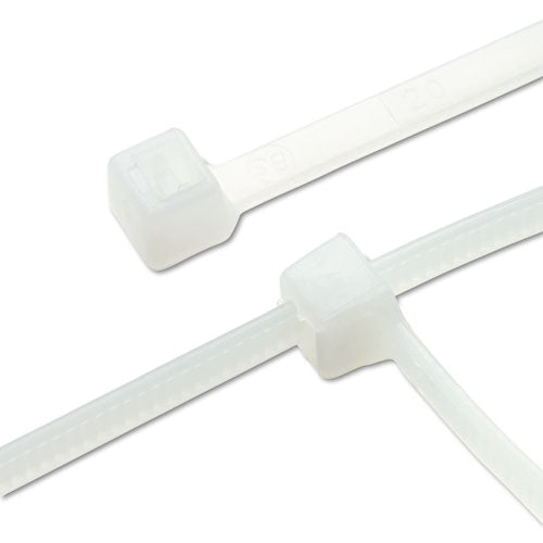 Image of Tatco 22300 Nylon Cable Ties, 11 X 0.19, 50 Lb, Natural, 500/pack
