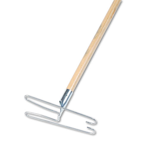Image of Boardwalk® BWK1492 Wedge Dust Mop Head Frame/Lacquered Wood Handle, 0.94" dia x 48" Length, Natural
