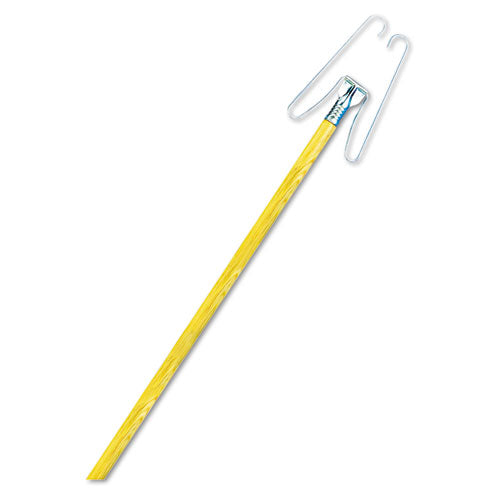 Image of Boardwalk® BWK1492 Wedge Dust Mop Head Frame/Lacquered Wood Handle, 0.94" dia x 48" Length, Natural