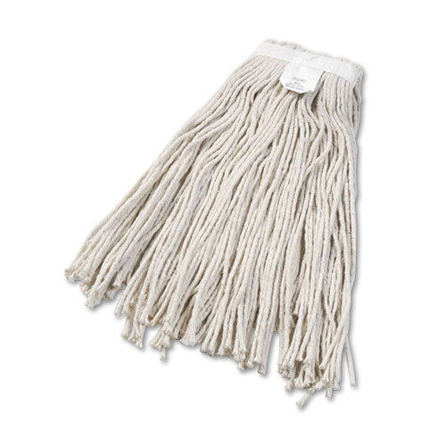 Image of Boardwalk® BWK2024CEA Cut-End Wet Mop Head, Cotton, #24, White