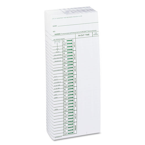 Image of Acroprint® 09-6103-080 Time Clock Cards For Acroprint Att310, One Side, 4 X 10, 200/pack