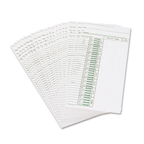 Image of Acroprint® 09-6103-080 Time Clock Cards For Acroprint Att310, One Side, 4 X 10, 200/pack