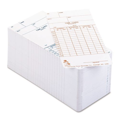 Image of Acroprint® 09-9110-000 Time Clock Cards For Acroprint Atr120, Two Sides, 3.5 X 7, 250/pack