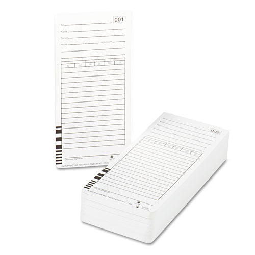 Image of Acroprint® 09-9111-000 Time Clock Cards For Acroprint Es1000, Two Sides, 3.5 X 7, 100/pack