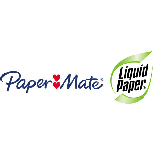 Image of Paper Mate® Liquid Paper® 660415K DryLine Grip Correction Tape, Non-Refillable, 0.2" x 27.92 ft, White Tape, Translucent Green/White Dispenser