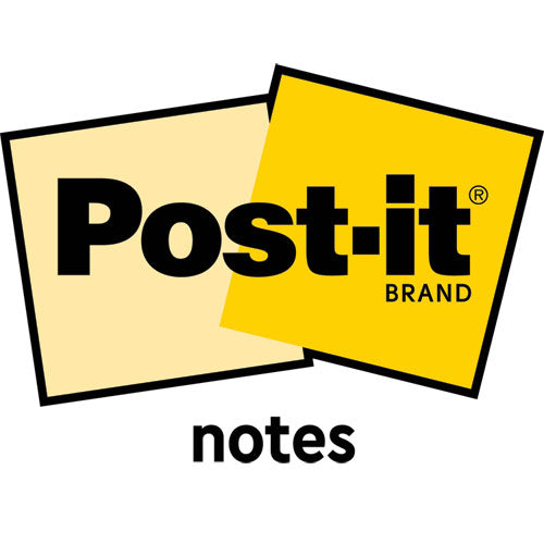 Image of Post-it® Notes DS100 Note and Flag Dispenser, For 3 x 3 Pads, Black/Clear, Includes 45-Sheet Canary Super Sticky Pop-up Pad; (50) 1" Flags