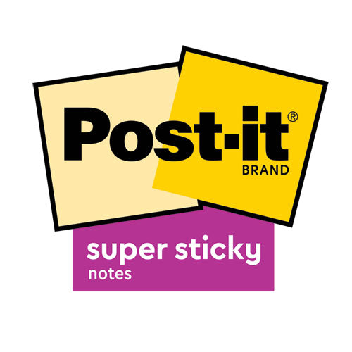 Image of Post-it® Notes Super Sticky 6445-SSP Meeting Notes in Energy Boost Collection Colors, 6" x 4", 45 Sheets/Pad, 8 Pads/Pack