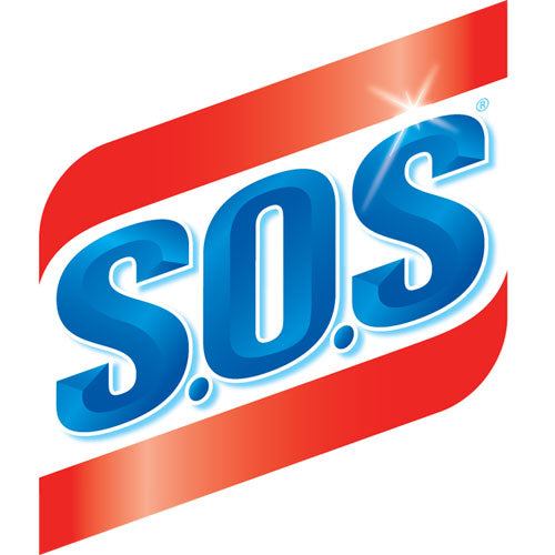 Image of S.O.S 91017 All-Surface Scrubber Sponge, 4.5" H x 2.5" W x 0.9" Depth, 1 Each, Cellulose, Scrim, Blue